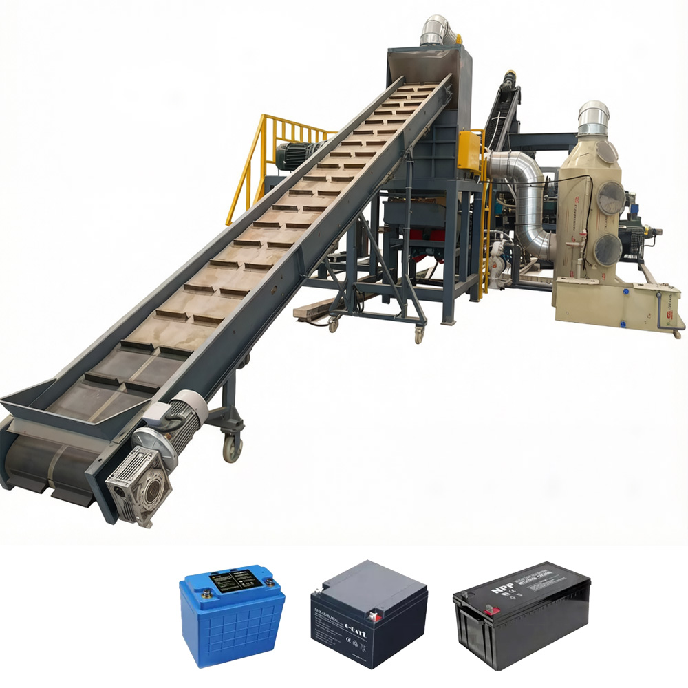Complete Lead Acid Battery Recycling Plant With Lead Melting Furnace and Lead Ingot Cast Machine